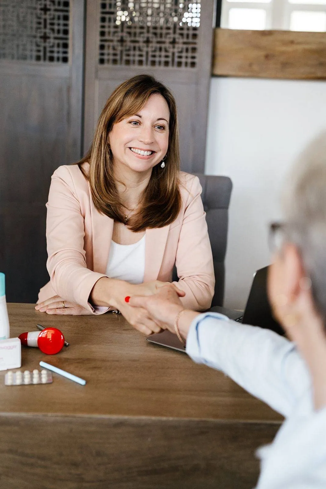 Dr Nina Wilson with a patient